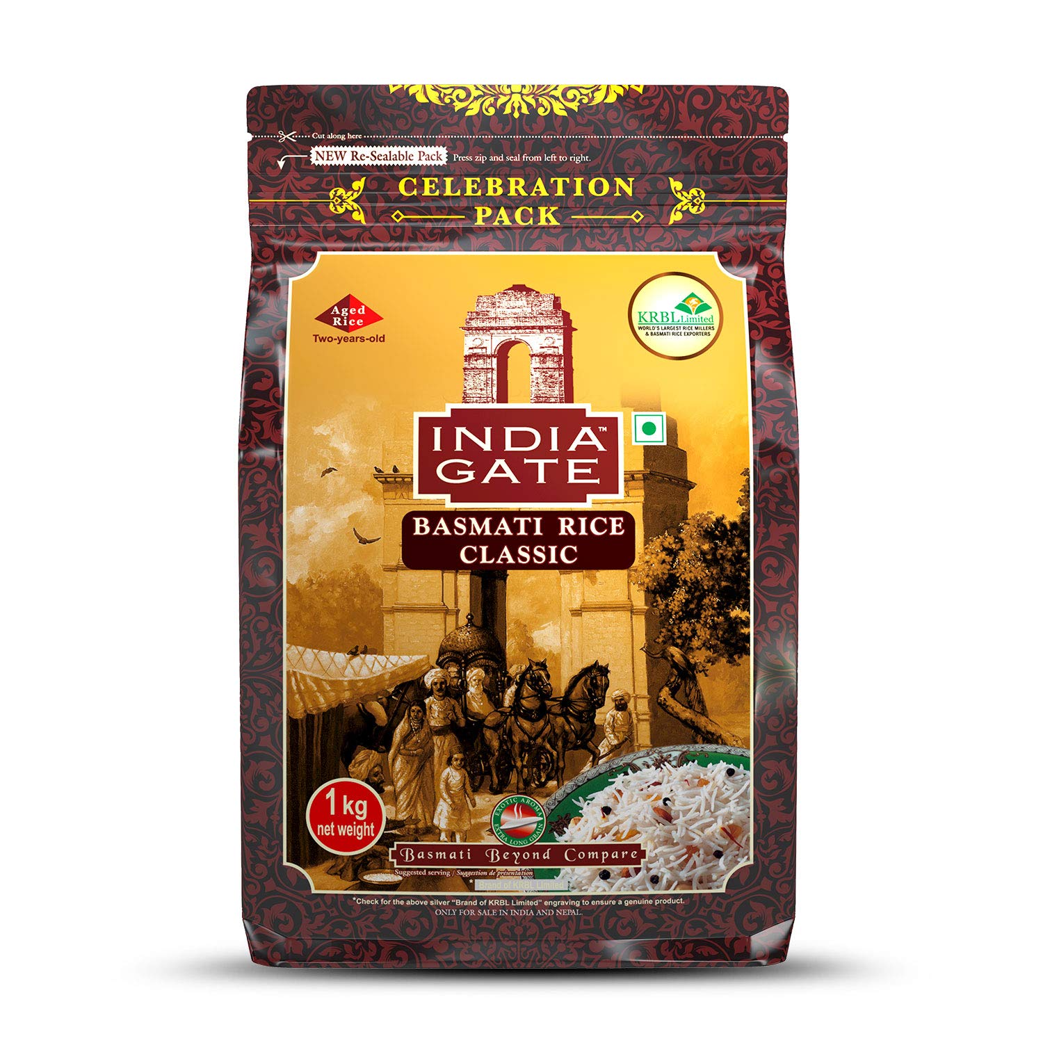 India gate classic briyani rice 1kg