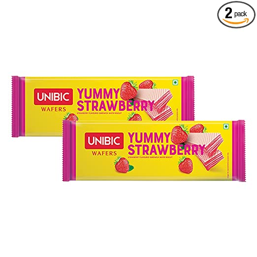 Unibic waffer strawbery150g